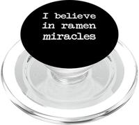 Creo en los milagros del ramen Divertido Ramen Minimalista PopSockets PopGrip para MagSafe