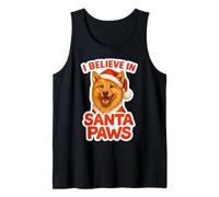Creo en Papá Noel, Perro Spitz finlandés, mamá, papá, Navidad Camiseta sin Mangas