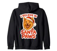 Creo en Papá Noel, Perro Spitz finlandés, mamá, papá, Navidad Sudadera con Capucha