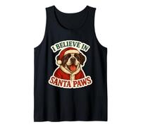 Creo en Papá Noel, San Bernardo, Perro, Mamá, Papá, Navidad Camiseta sin Mangas