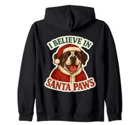 Creo en Papá Noel, San Bernardo, Perro, Mamá, Papá, Navidad Sudadera con Capucha