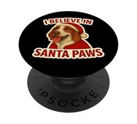 Creo en Santa Paws American English Coonhound Christmas PopSockets PopGrip Adhesivo