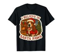 Creo en Santa Paws, Basset Hound, Perro, Mamá, Papá, Navidad Camiseta