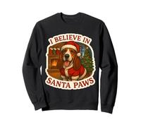 Creo en Santa Paws, Basset Hound, Perro, Mamá, Papá, Navidad Sudadera