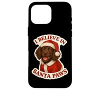 Creo en Santa Paws Boykin Spaniel Dog Mama Papá Noel Navidad Carcasa para iPhone 16 Pro MAX
