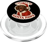 Creo en Santa Paws Boykin Spaniel Dog Mama Papá Noel Navidad PopSockets PopGrip para MagSafe