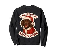 Creo en Santa Paws Boykin Spaniel Dog Mama Papá Noel Navidad Sudadera
