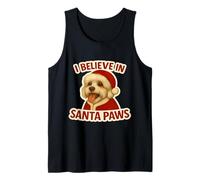 Creo en Santa Paws Dandie Dinmont, Perro, mamá, papá, Navidad Camiseta sin Mangas