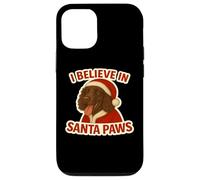 Creo en Santa Paws Irish Water Spaniel, Perro de Aguas navideño Carcasa para iPhone 12/12 Pro