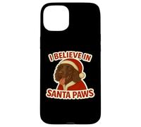 Creo en Santa Paws Irish Water Spaniel, Perro de Aguas navideño Carcasa para iPhone 15 Plus