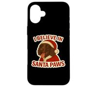 Creo en Santa Paws Irish Water Spaniel, Perro de Aguas navideño Carcasa para iPhone 16 Plus