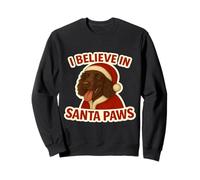 Creo en Santa Paws Irish Water Spaniel, Perro de Aguas navideño Sudadera