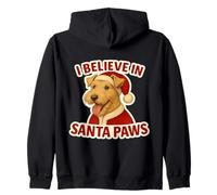 Creo en Santa Paws Lakeland Terrier Dog Feliz Navidad Sudadera con Capucha
