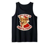 Creo en Santa Paws, mamá, papá, dueño de Canaán, Papá Noel, Navidad Camiseta sin Mangas