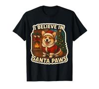 Creo en Santa Paws Pembroke Welsh Corgi Dog Christmas Camiseta