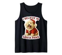 Creo en Santa Paws, Perro Komondor, mamá, papá, dueño, Navidad Camiseta sin Mangas