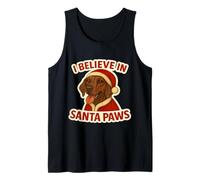 Creo en Santa Paws, Plott Hound, Perro, Mamá, Papá, Navidad Camiseta sin Mangas