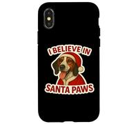 Creo en Santa Paws Treeing Walker Coonhound Christmas Carcasa para iPhone X/XS