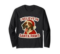 Creo en Santa Paws Treeing Walker Coonhound Christmas Manga Larga