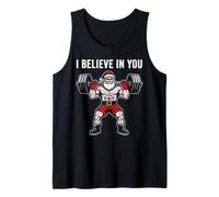Creo en ti Santa Claus Levantador de Pesas Fitness motivación Camiseta sin Mangas