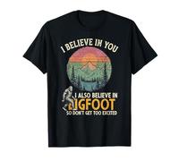 Creo en ti y en Bigfoot Vintage Sasquatch Mountain Camiseta