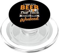 Creo Que es un Fin de Semana de Carreras de Cerveza y Tierra PopSockets PopGrip para MagSafe