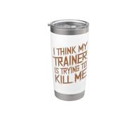 Creo que mi entrenador está tratando de matarme Vaso térmico de acero inoxidable de doble pared