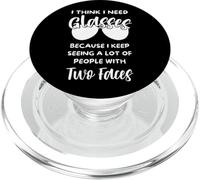 Creo que necesito gafas, divertido sigo viendo a dos personas PopSockets PopGrip para MagSafe