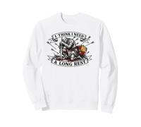 Creo Que Necesito un Caballero Medieval Cansado de Descanso Largo Sudadera