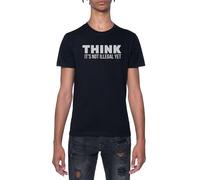 Creo Que No Es Ilegal Camiseta De Manga Corta Negra con Cuello Redondo para Hombre T-Shirt Short Sleeve Black Crewneck tee For Men