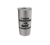 Creo que no soy demócrata Vaso térmico de acero inoxidable de doble pared