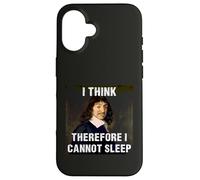 Creo Que por lo Tanto no Puedo Dormir René Descartes Carcasa para iPhone 16