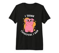 Creo Que por lo Tanto yo Jamón Propietario de Cerdo Animales de Granja Cría de Cerdos Camiseta Premium