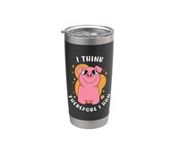 Creo que por lo tanto yo Jamón Propietario de cerdo Animales de granja Cría de cerdos Vaso térmico de acero inoxidable de doble pared