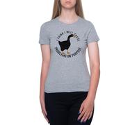 Creo Que Provocaré Problemas A Propósito Camiseta De Manga Corta con Cuello Redondo Gris para Mujer T-Shirt Short Sleeve Grey Crewneck tee For Women