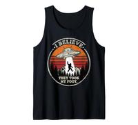 Creo Que tomaron mi pie Bigfoot OVNI Extraterrestre Secuestro Broma Camiseta sin Mangas
