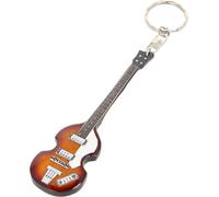 CREOLOGIC Llavero de guitarra de madera con colgante de guitarra | regalo | diseño de guitarra | mini guitarra para llaves | leyendas musicales, Bass, Miniatur