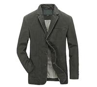 CreoQIJI Chaqueta para hombre, chaqueta de entretiempo, deportiva, informal, traje de hombre de algodón puro, traje de solapa para caballero de negocios, abrigo de verano para hombre, AG., XXXL