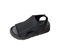 CreoQIJI Sandalias de verano para mujer, sandalias ortopédicas al aire libre, suelas suaves, zapatillas ligeras, cuñas abiertas, zapatos de playa, transpirables, zapatos de caminar, informales