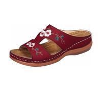 CreoQIJI Sandalias ortopédicas para mujer 2025, cómodas sandalias de zapatillas, sandalias elegantes con flores bordadas, zapatillas, zapatos abiertos de verano, zapatillas bohemias, zapatos de playa