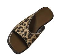 CreoQIJI Sandalias para mujer, modernas, planas, sandalias de playa de verano, retro, zapatillas de playa con suela suave, sandalias romanas, sandalias de punta abierta, sandalias antideslizantes