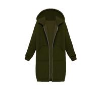 CreoQIJI Sudadera con capucha para mujer e invierno, longitud media, manga larga, abrigo de invierno, tallas grandes, AG., 5XL