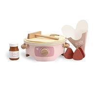 Crepa para hacer crepes con etiqueta de color rosa, regalo de cumpleaños, personalizable