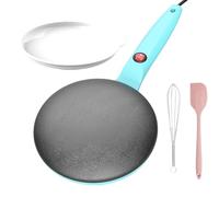 Crepa portátil para panqueques, máquina instantánea con control automático de temperatura, sartén eléctrica antiadherente de 7,8 pulgadas, dispositivo fácil para el desayuno