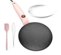 Crepa portátil para panqueques, máquina instantánea con control automático de temperatura, sartén eléctrica antiadherente de 7,8 pulgadas, dispositivo fácil para el desayuno