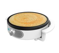 Cecotec Crepera Eléctrica Fun Creepy. Potencia 1200W, Revestimiento Antiadherente, Rodillo espaciador y Espátula, Potencia regulable, Indicador Luminoso, 30,5cm Diámetro