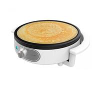 Cecotec Crepera Eléctrica Fun Creepy. Potencia 1200W, Revestimiento Antiadherente, Rodillo espaciador y Espátula, Potencia regulable, Indicador Luminoso, 30,5cm Diámetro