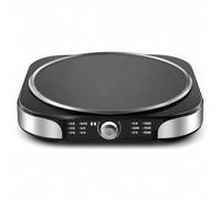 Crepera eléctrica de 40 cm, 2200 W, placa antiadherente, control de calor ajustable para crepes perfectos, panqueques y más