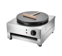 Crepera Electrica Profesional 40cm Placa Crepes Pan Hotplate | Perfect para Cocinas Profesionales Gracias a la Distribución Térmica que Elimina Totalmente los Puntos(230V,Single pot)