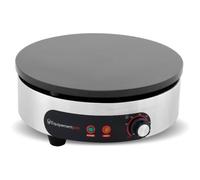 Crepera profesional de acero inoxidable Ø40 cm EC-1N - Placa de hierro fundido de alta calidad - Aparato de crepes eléctrico para cocina Pro - Equipementpro